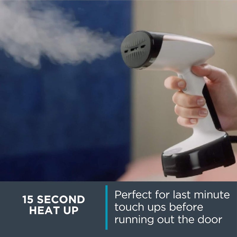 Rowenta , Steamer for Clothes, Access Steam Handheld Steamer, 15 Second Heatup, 4 Ounce Capacity, 1150 Watts, Portable, Ironing, Travel Must Have, White Clothes Steamer, DR3030 - Image 5